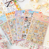 Glossy Waterproof Transparent Cute Animals Stickers - Set of 8 Sheets,Stickers